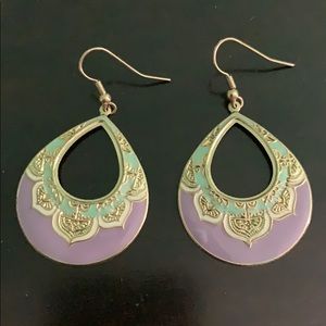 Lavender Asian Earrings